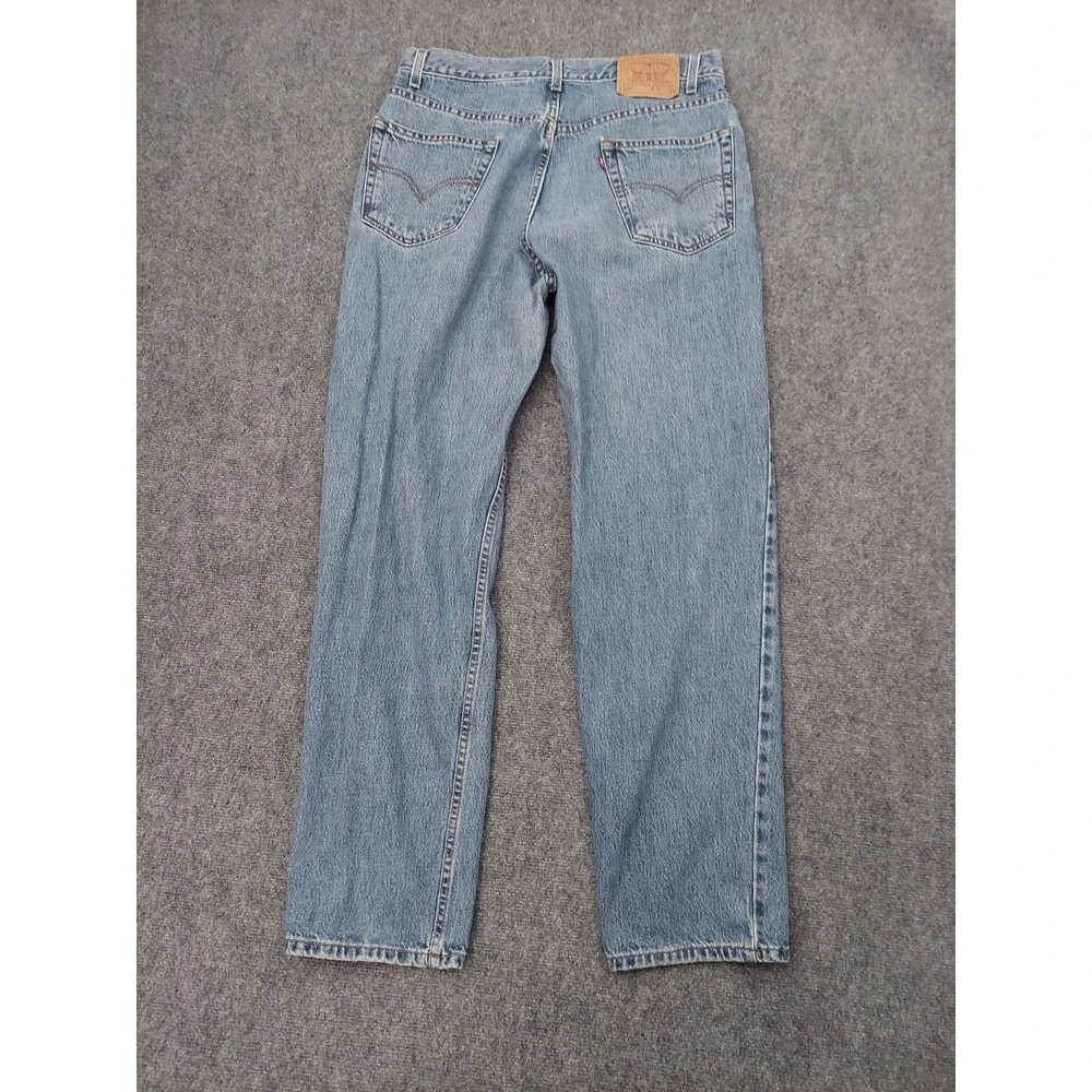 Vtg‎ Levis 550 Jeans 34x31 (Tag 36x32) Blue Light Wash Y2K Relaxed Fit Cotton